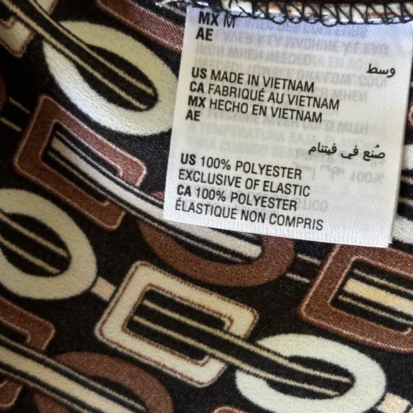 INC International Concepts women’s dress size M Brown Black and White Chain - Picture 8 of 9